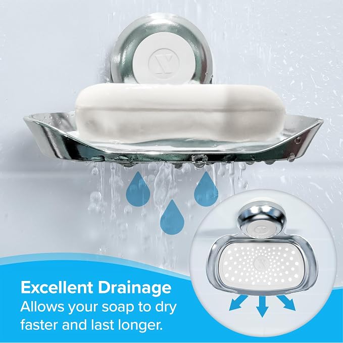 SlipX Solutions Strong Hold Soap Saver, Suction Cup Soap Holder - Image 4