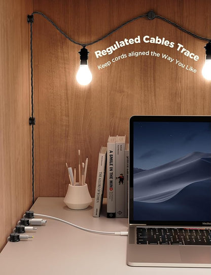 9 Pack Cable Management Cord Organizer, JOYROOM Magnetic Cable Clips Adhesive - Image 3