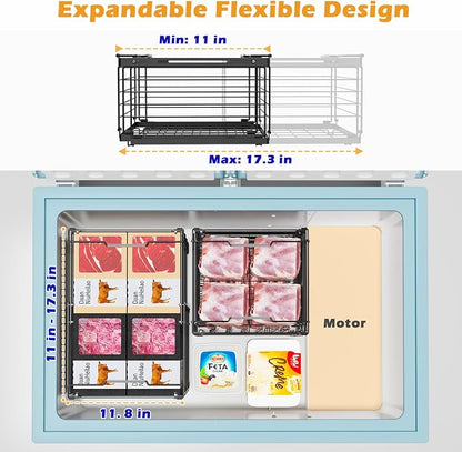 NADAMOO Freezer Organizer Bins, 4 Packs Large Expandable Stackable Chest - Image 2