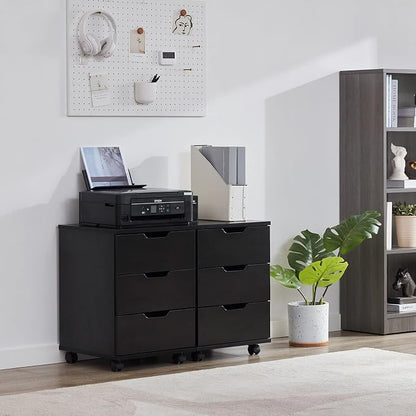 Farini Mobile File Cabinet for Home Office, 3 Drawer Chest Wood, Drawers Unit - Image 8