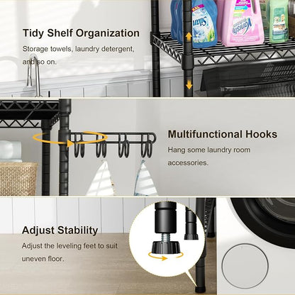 Ulif U8 Mini Laundry Room Storage Organizer, Over the Washer and Dryer Storage - Image 6