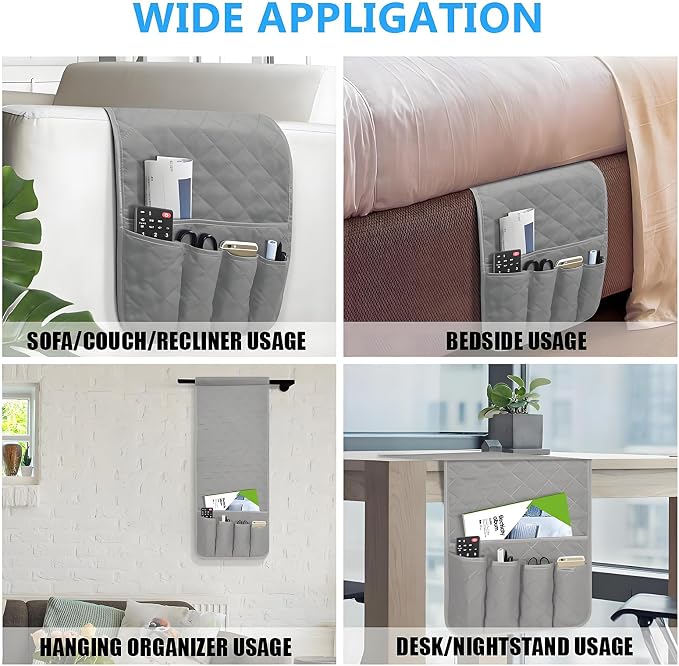 Sofa Armrest Organizer Non-Slip Arm Chair Bedside Storage Caddy Organizer - Image 5
