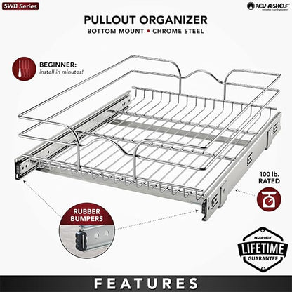 Rev-A-Shelf Kitchen Cabinet Pullout Shelf and Drawer Organizer Slide Out Pantry - Image 3