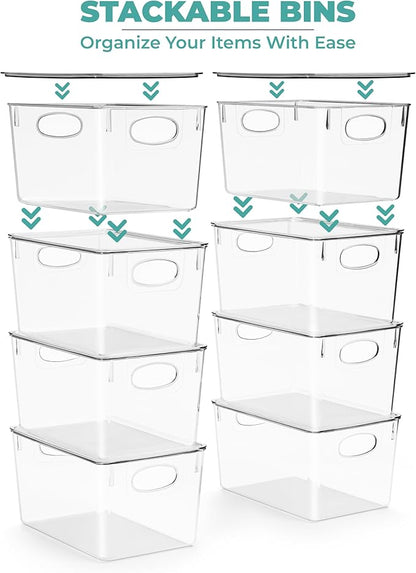 Sorbus Large Clear Plastic Bins - Image 4