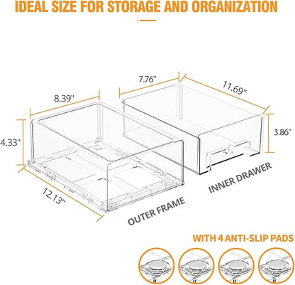 2 Pack Stackable Storage Drawers - Image 2