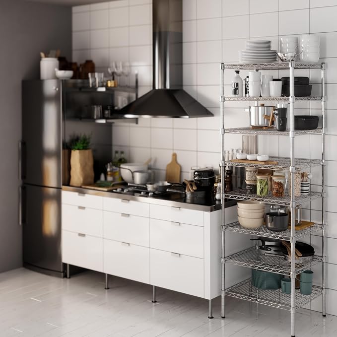 21" Deep x 24" Wide x 74" Height Wire Shelving Kit | 8-Tier | NSF Commercial - Image 6