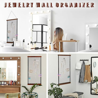 2 Pcs Earring Storage Rack Wall Mounted, Display Hanging Jewelry Storage Rack - Image 6
