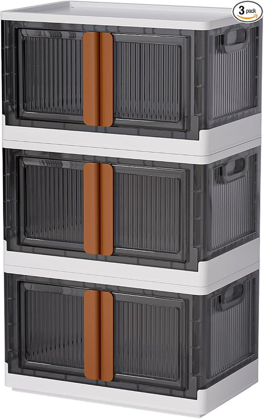 LCG 3-Tier Foldable Plastic Storage Bins by LCG-Tools