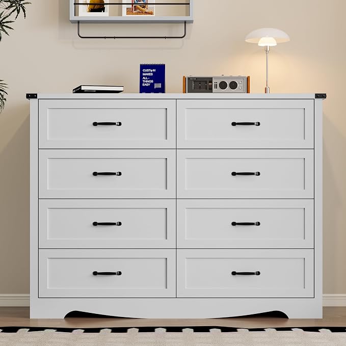 8-Drawer Dresser for Bedroom, Modern Wooden Chest of Drawers - Image 3
