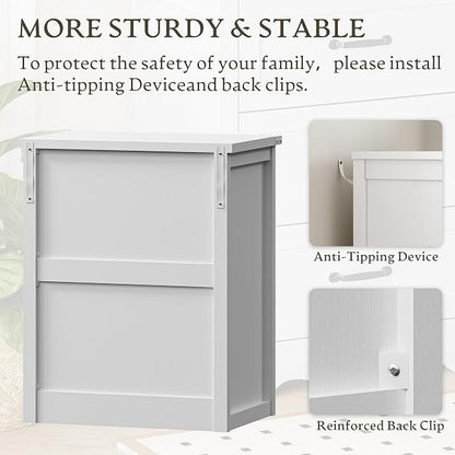 3-Drawer Dresser for Bedroom, Small Wooden Chest of Drawers - Image 6