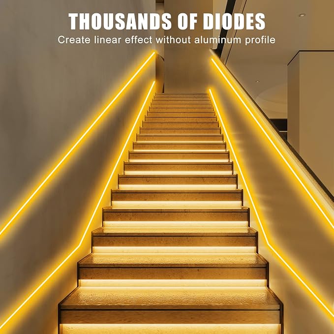 32.8ft Orange Color COB Strip Lights - Image 3