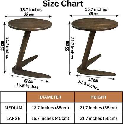 C-Shaped Handmade End Table, Side Table - Image 6