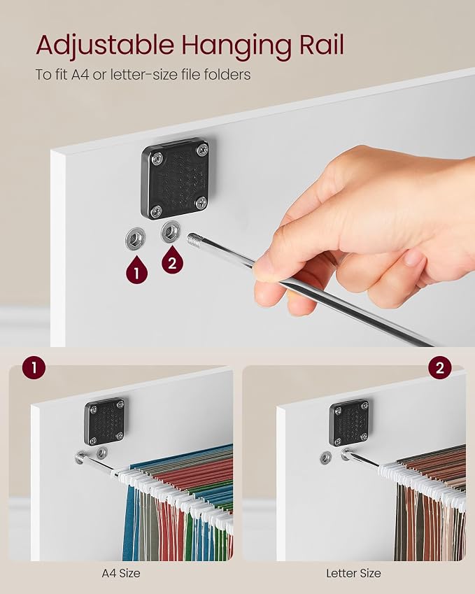 VASAGLE 2 Drawers File Cabinet - Image 5