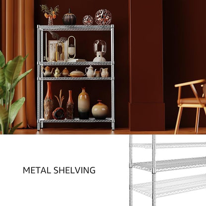 IZEUK 3400 LBS Garage Shelving Wide Storage Shelves 4 Tier Metal Shelves Heavy - Image 6