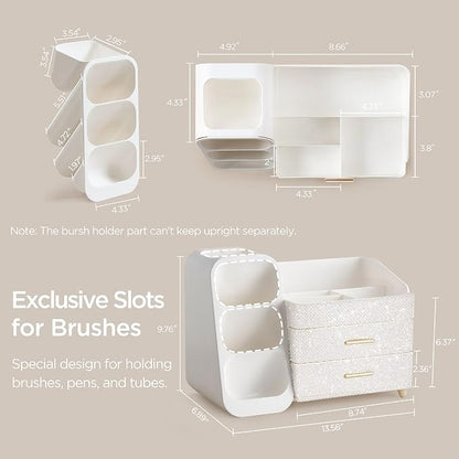 HBlife Makeup Organizer with Brush Holder - Image 3