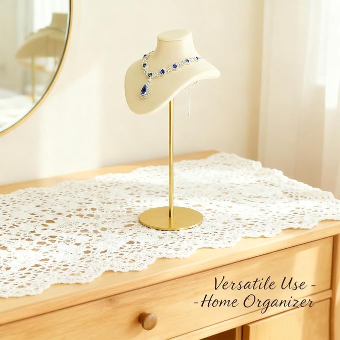Necklace Display Stand For Selling Velvet Chain Jewelry Bust Holder Organizer - Image 6
