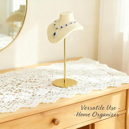 Necklace Display Stand For Selling Velvet Chain Jewelry Bust Holder Organizer - Image 6