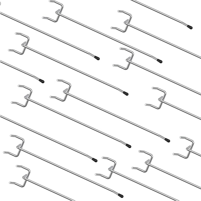 HUHOLE Pegboard Hooks 6 Inch 50PC, Ideal Garage Organization, Wall Storage Tool by HUHOLE