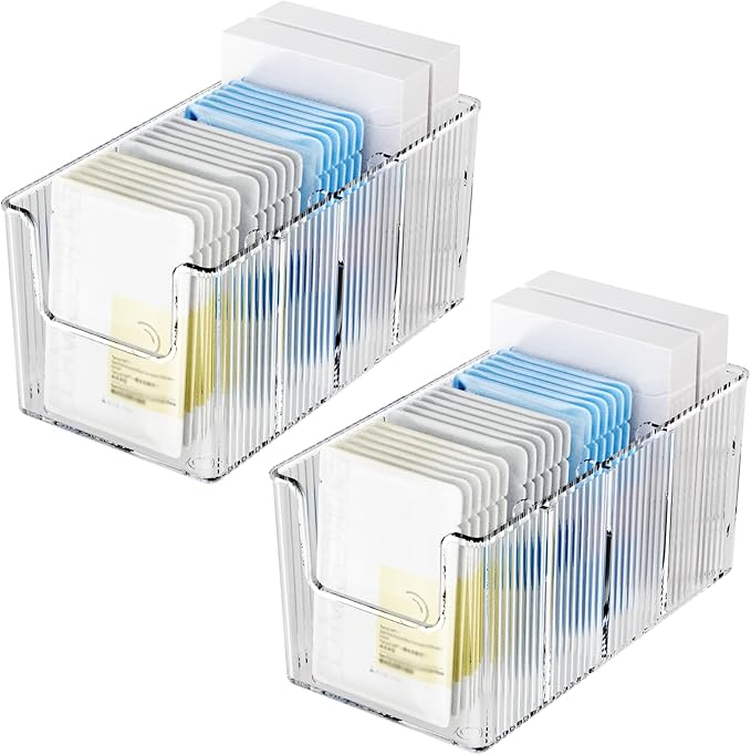 2 Pack Extra Thick Acrylic Makeup Organizer by YIEZI