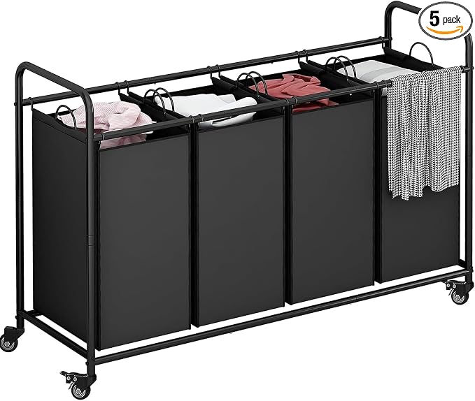 Laundry Sorter 4 Section Hamper Sorter by LINZINAR