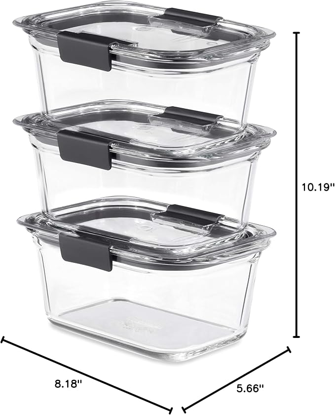 Rubbermaid Brilliance Glass Storage 4.7-Cup Food Containers - Image 6