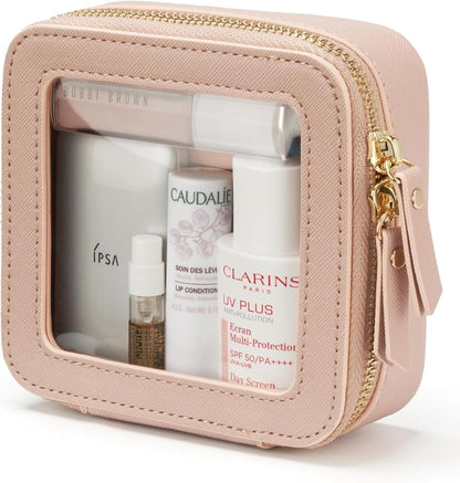 Popvibe Clear Makeup Bag Travel Cosmetic Case Transparent Toiletry Bag by POPVIBE