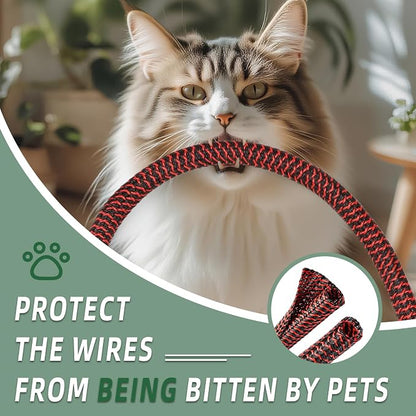 Split Wire Loom Tubing, Cable Protector Sleeve, Braided Cable Management - Image 5