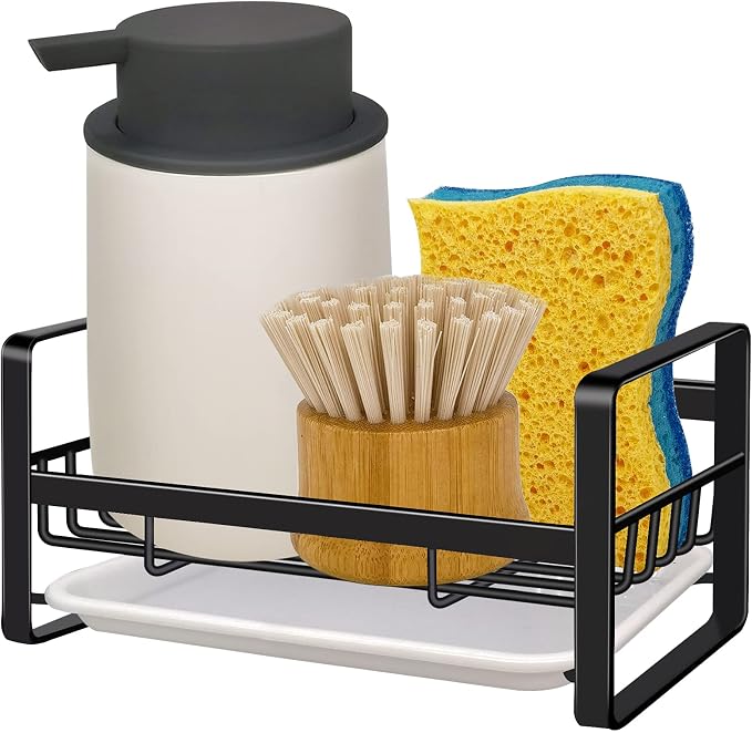 VANTEN Kitchen Sink Caddy Sponge Holder Organizer, Sink Tray Drainer Rack by Vanten