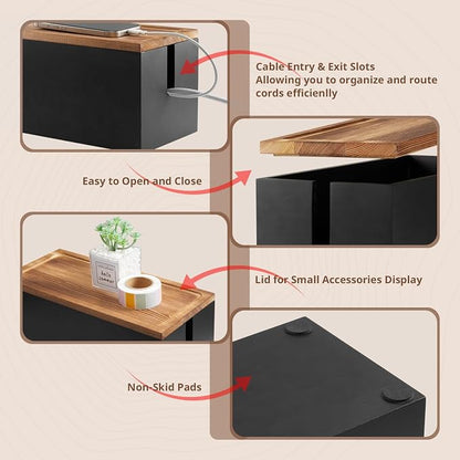 Wood Cable Management Box - Image 3