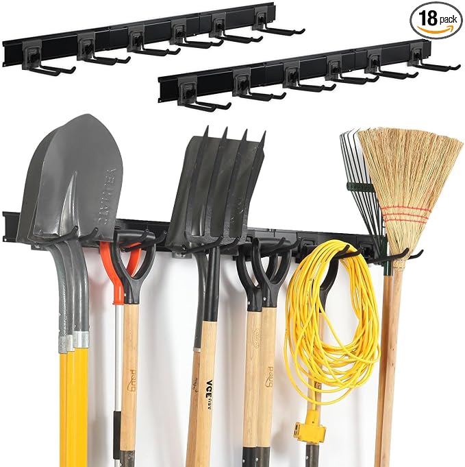 Garage Organization Wall Mount, 96inch Garden Tool Organizer by Aking+Ace