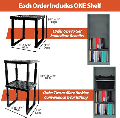 Locker Organizer Shelf， Adjustable Width and Height, Ideal Locker Shelf - Image 4