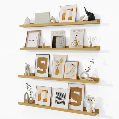 Fun Memories Picture Ledge Shelf, Floating Shelves Set of 4, 36 Inch Picture by FunMemories