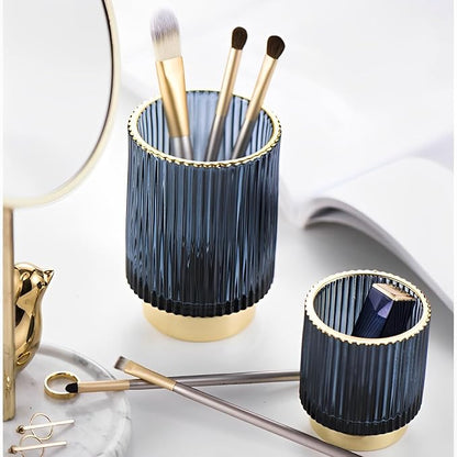 Makeup Brush Holder Organizer, Heavy Crystal Glass Brush Storage Holder - Image 8