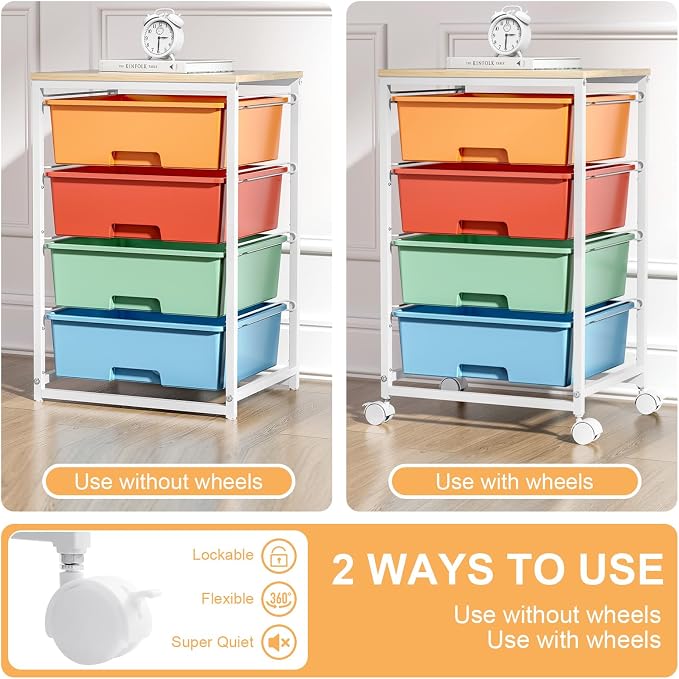 Utility-Rolling-Storage-Drawer-Craft-Cart-Organizer - Image 5