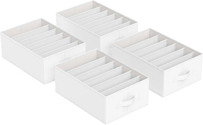 SONGMICS Set of 4 Large Size Wardrobe Clothes Organizers, 6-Compartment by SONGMICSbySONGMICSHOME