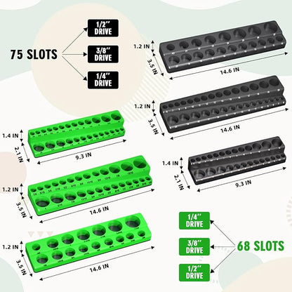 Magnetic Socket Organizer Holder Set - Image 5