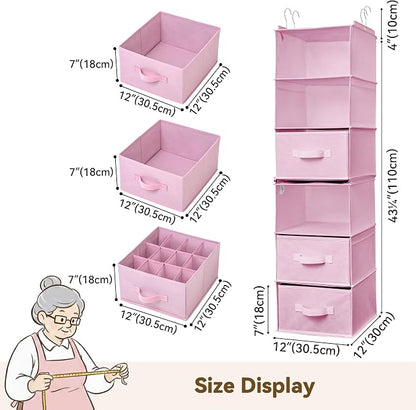 GRANNY SAYS Hanging Closet Organizer 6-Shelf, Separable to 2 Pack 3-Shelf - Image 3