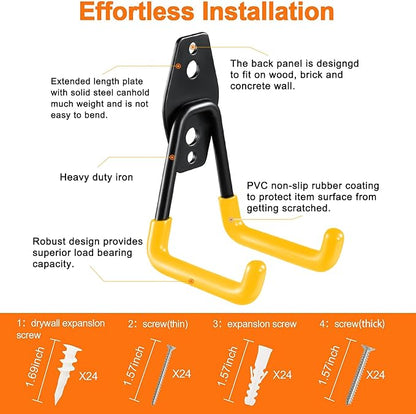 12 Pack Garage Hooks Heavy Duty Utility Steel - Image 3