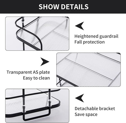 2 Tier Corner Bathroom Counter Organizer, Cosmetic Skincare Organizer, Bathroom - Image 3