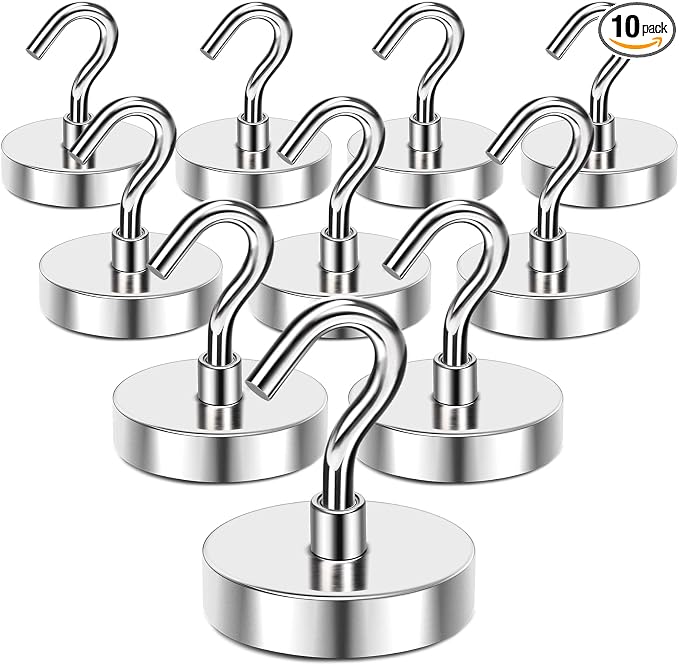 MIKEDE Strong Magnetic Hooks, 120Lbs Heavy Duty Magnetic Hooks by MIKEDE