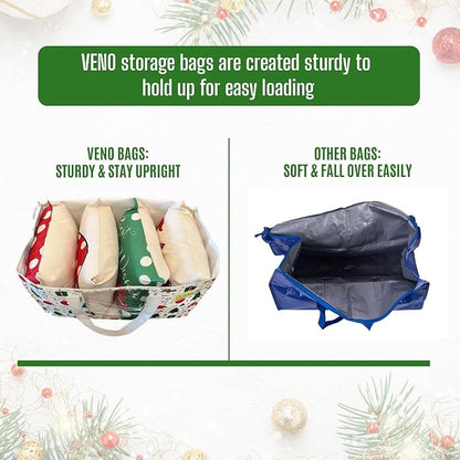 VENO 4 Pack Moving Bags, Large Christmas Storage Bins - Image 6