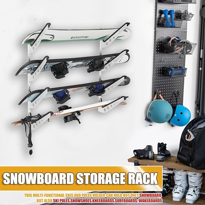 Snowboard Wall Racks, Adjustable Storage Rack - Image 3