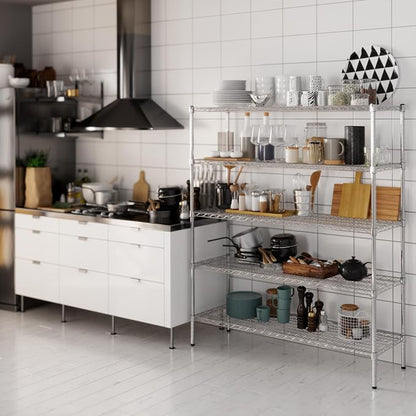 18" Deep x 54" Wide x 64" Height Wire Shelving Kit | 5-Tier | NSF Commercial - Image 2