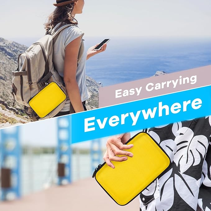 Bright Yellow Hard Shell Electronic Organizer Carrying Case - Image 3