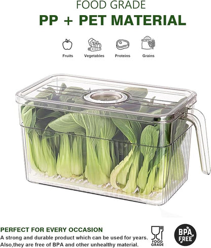 loobuu 2 Pack Stackable Food Storage Produce Saver Containers - Image 4