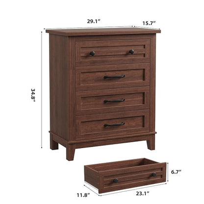 GarveeHome 4 Dresser for Bedroom, 34.8 in Tall Vertical Drawer Dresser - Image 2