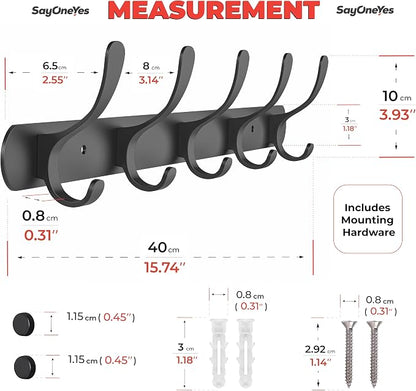 Black Coat Rack Wall Mounted - Image 2