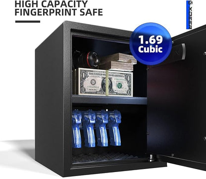 XDeer Biometric Safe Box with Fireproof Bag, Quick-Access Security Safe Box - Image 2