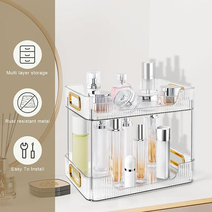 2-Tier Bathroom Counter Organizer Countertop Storage, Dresser Organizer Vanity - Image 8