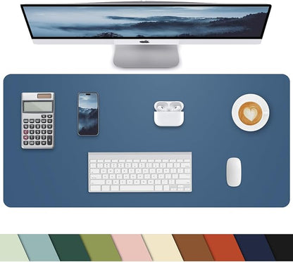 Leather Desk Protector, Non-Slip PU Laptop Mat, Waterproof Writing Pad by cebowa